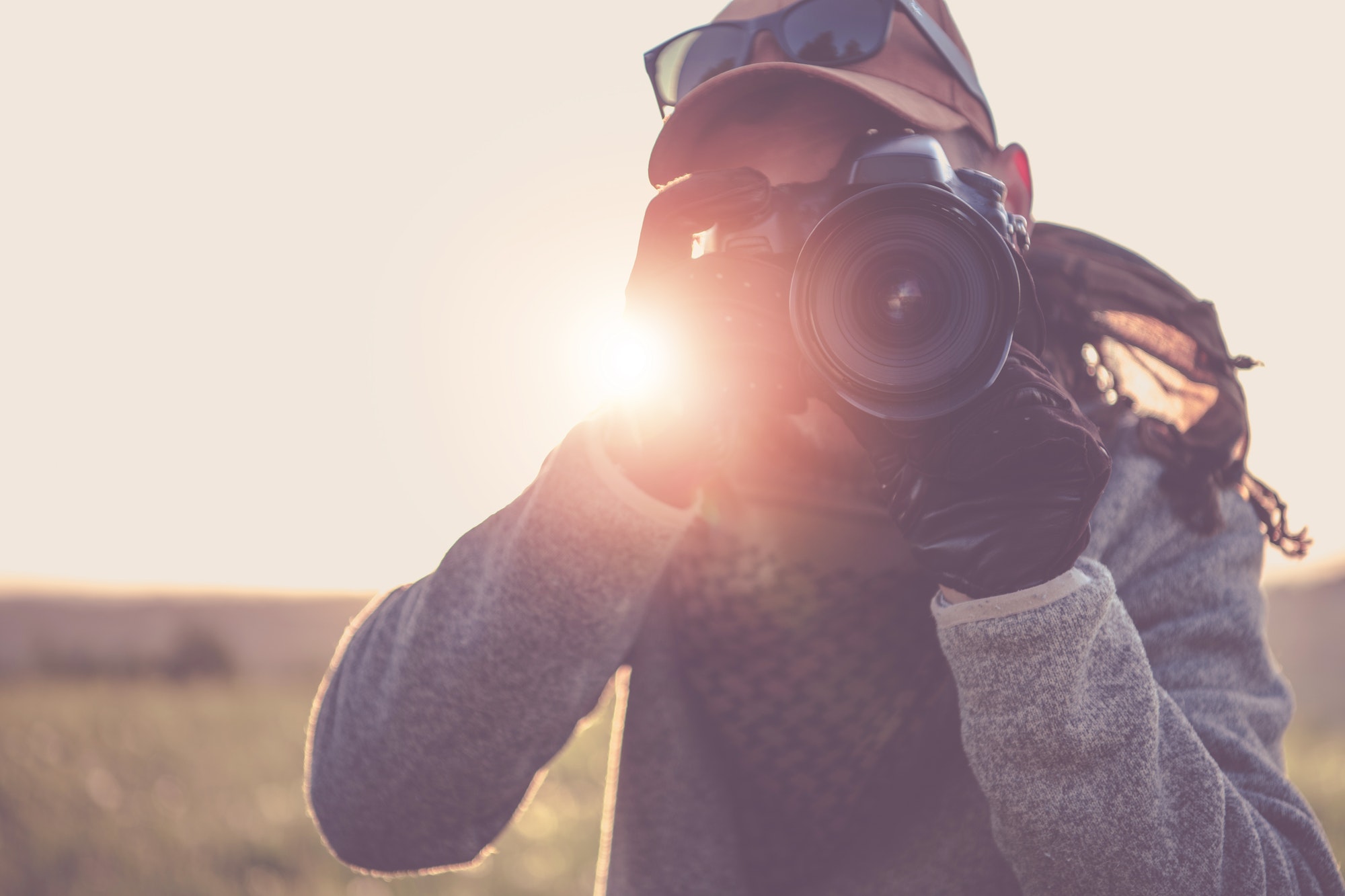 Press Photographer with Camera